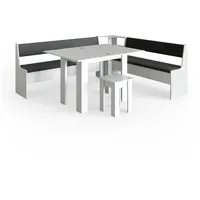 Vicco Eckbankgruppe Roman Weiß 210x180cm Esszimmergruppe Eckbank Sitzgruppe
