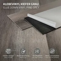 ML-Design PVC Bodenbelag Selbstklebende 91,5x15,3cm 48 Tlg Kiefer Grau