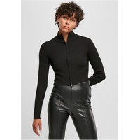 URBAN CLASSICS Cropped Rib Knit Strickjacke Black 5XL