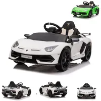 ES-Toys Elektro-Kinderauto Lamborghini Aventador SVJ weiß (12 V)
