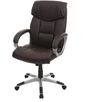 Mendler Bürostuhl HWC-A71, Chefsessel Drehstuhl, Kunstleder coffee-braun