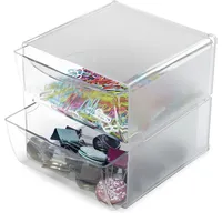 Holtz Organisationsbox Cube 2 Fächer glasklar