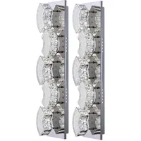 GLOBO Kristall Wandlampe LED Kristallleuchte Wandlampe Modern Designleuchte, geschwungen