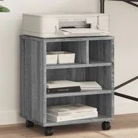 VidaXL Druckerständer mit Rollen Grau Sonoma 41x32x48 cm