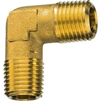 Riegler Winkelstück, außen/außen, R 1/8, SW 10, Messing blank