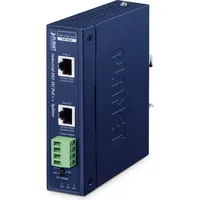 Planet IP30 Industrial Single-Port 10Gbps 802.3bt PoE++ Splitter 12V,