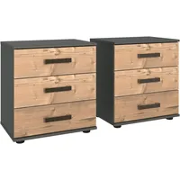 WIMEX "Stockholm, Nachtkommode 52cm breit, Made in Germany", grau
