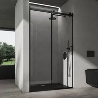 SoGood doporro Nischentür Duschabtrennung 130x195 cm mit Schiebetür 8mm