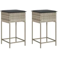 VidaXL Gartenstuhl 42 x 40 x 76 cm hellgrau