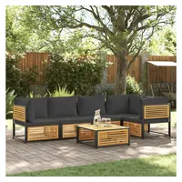 VidaXL Garten-Sofagarnitur 6-tlg. braun