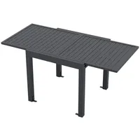 Costway Gartentisch 80/160 x 80 x 75 cm grau