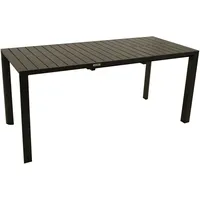 DEGAMO Ausziehtisch LAGOS 120/162x70cm, Aluminium anthrazit