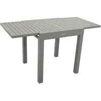 DEGAMO Balkon-Ausziehtisch TIRANA 70/140x70cm, Aluminium silbergrau