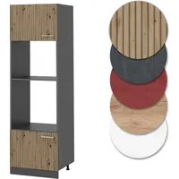 Vicco Mikrowellenschrank R-Line Küchenregal für die Mikrowelle Artisan-Eiche/Anthrazit 60