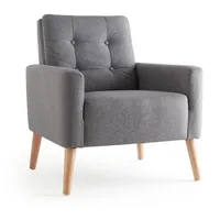 Mondeer Sessel, Sessel ​mit Armlehnen Massivholzbeine Modern Einfach für