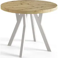 Alpi meble Runder Esszimmertisch OVO, ausziehbarer Tisch Durchmesser: 80