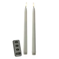 MARELIDA LED Stabkerzen Outdoorkerzen Timer H: 28cm weiß für