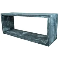 Kistenkolli Altes Land Säule in shabby schwarz 100x40x30cm aus