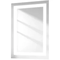 EMKE Emke, Spiegelschrank, Badezimmerspiegel mit Beleuchtung 45*60cm,Beschlagfrei, 3000K/6500K,Tast Schalter