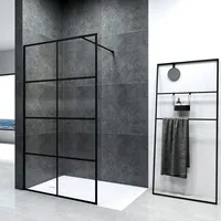 EMKE Emke, Duschkabine + Duschwand, Walk-In Duschwand Glas 100x195cm,
