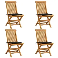 VidaXL Gartenstuhl 50 x 114,2 x 34,5 cm schwarz