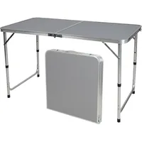 Sunny Days Campingtisch, faltbar, aus Aluminium, grau, 120 x