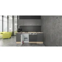 Flex-Well Küchenzeile Morena 210 cm grau