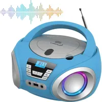 Cyberlux CD-Player mit LED-Beleuchtung | Kopfhöreranschluss | Tragbares Stereo-Radio