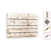 ALLboards Glasbild HELLES HOLZ 60×40 cm + Zubehörset