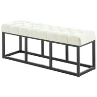 CLP Sitzbank Amun Stoff Schwarz creme/120 cm