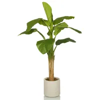 HJH Office Kunstpflanze Banane I 150 cm Künstliche Deko
