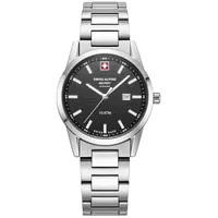 Swiss Alpine Military 7767.1137 Damenuhr Argos silber schwarz 34mm