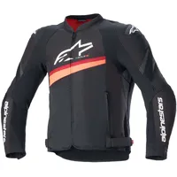 Alpinestars T-GP Plus R V4 Airflow Textiljacke - Schwarz/Neon-Rot/Weiß