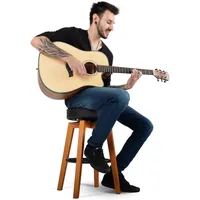 Classic Cantabile Pub-Hocker Gitarrenhocker Naturfarben