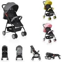 Moni Kinderwagen, Buggy Capri klappbar, Sicherheitsgurt, Rückenlehne verstellbar grau