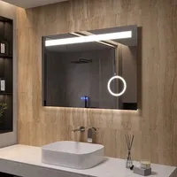 AQUABATOS Badspiegel led Beleuchtung Kosmetikspiegel 100x70 dales Typ e