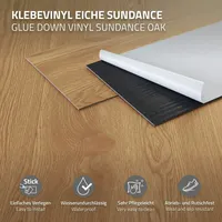 ML-Design PVC Vinylboden Selbstklebende 91,5x15,3 cm 80 Dielen Eiche