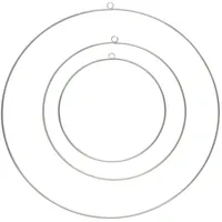 MARELIDA Dekoringe Metallringe mit Aufhängeösen DIY Basteln 30/20/15cm silber