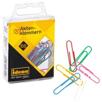 IDENA 12079 - Aktenklammern 50 mm, kunststoffummantelt, 30 Stück