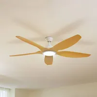 LUCANDE LED-Deckenventilator Omendo weiß, DC, leise, CCT
