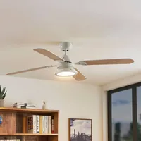 LINDBY LED-Deckenventilator 'Tedric' weiß, leise, Ø 133 cm