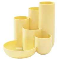 HAN Schreibtisch-Organizer CAMPUS pastellgelb Polystyrol 6 Fächer 13,1 x