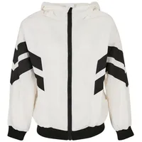 URBAN CLASSICS Crinkle Bat Wing Jacke White / Black