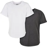 URBAN CLASSICS Turn Up Kurzarm-T-Shirt 2 Einheiten Charcoal /