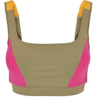 URBAN CLASSICS Color Block Sport-bh - Khaki / Bright