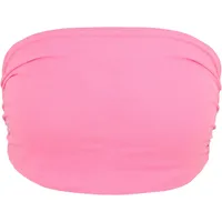 URBAN CLASSICS Ladies Neon Bandeau Top in Pink, Größe