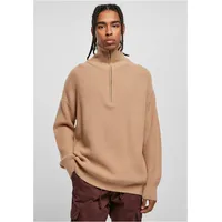 URBAN CLASSICS Oversized Knitted Halbzippullover Union Beige L