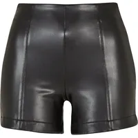 URBAN CLASSICS Synthetic Leather Shorts, Black, 5XL