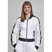URBAN CLASSICS Button Up Tra Jacke White / Black