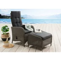Destiny PALMA CASA (Set), Aluminium, Polyrattan, inkl. Fußhocker und